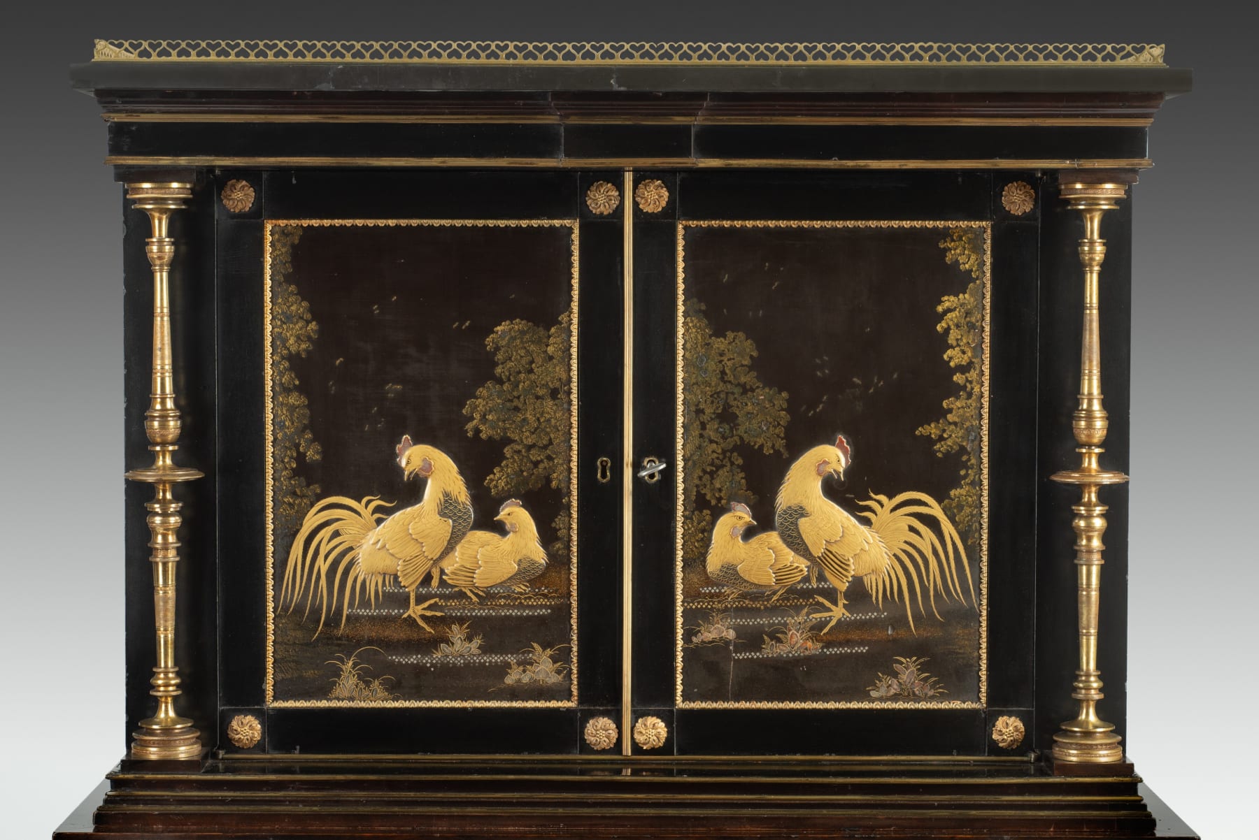 Regency Cabinet with Japanese Lacquer Panels attributed to George Oakley