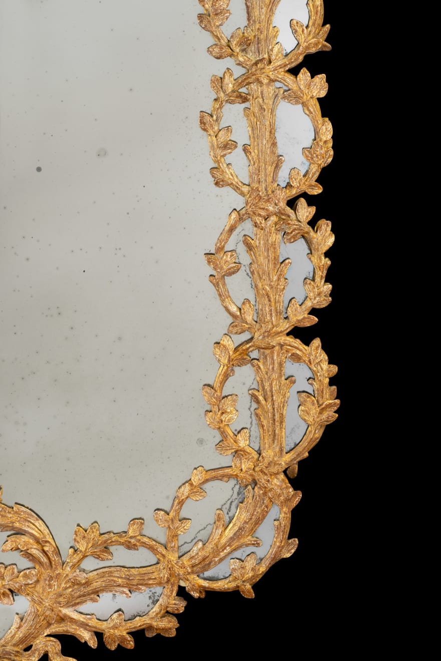 Coulborn George III Carved Giltwood Mirror designed by Robert Adam