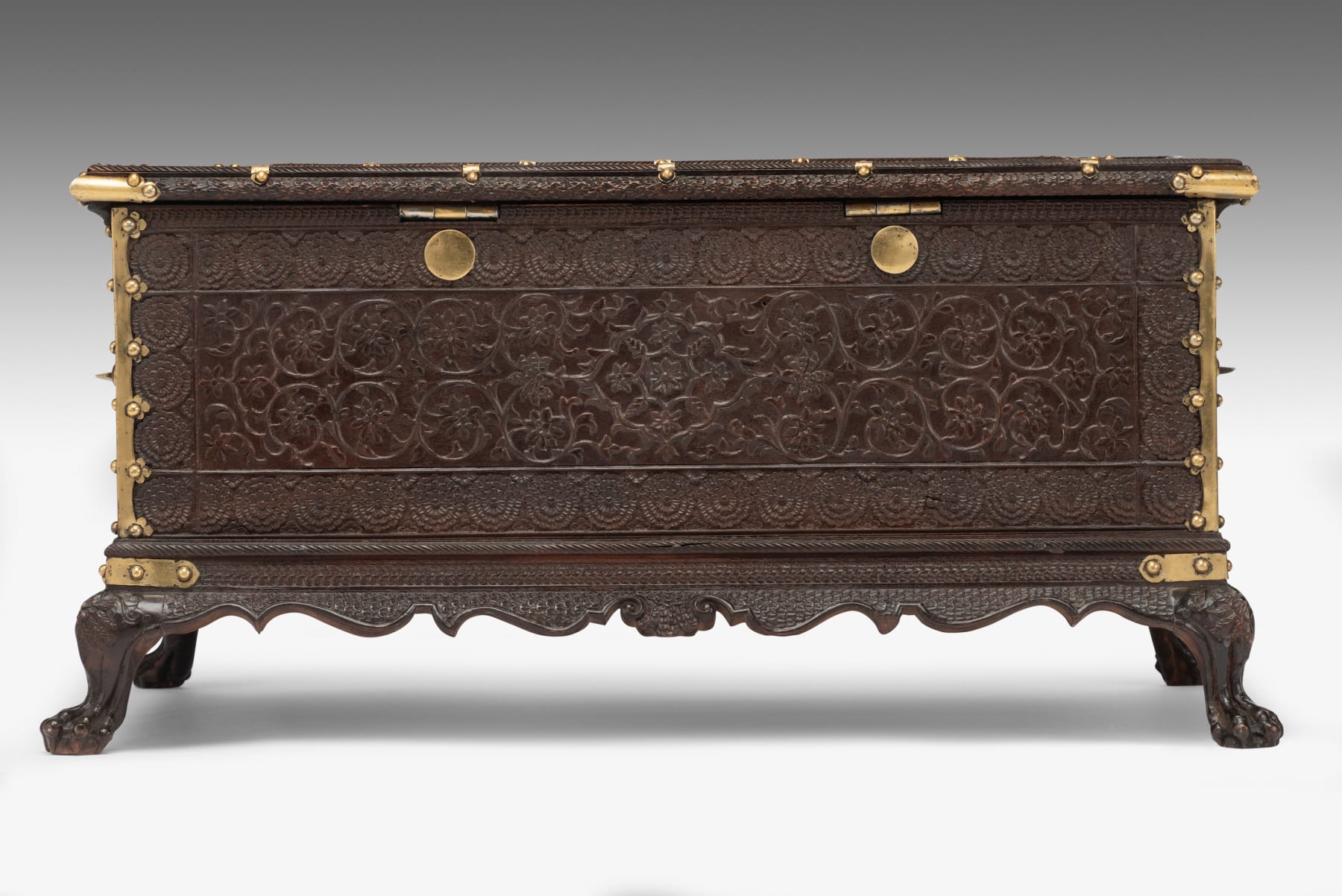 Anglo Indian Carved Sandalwood Box