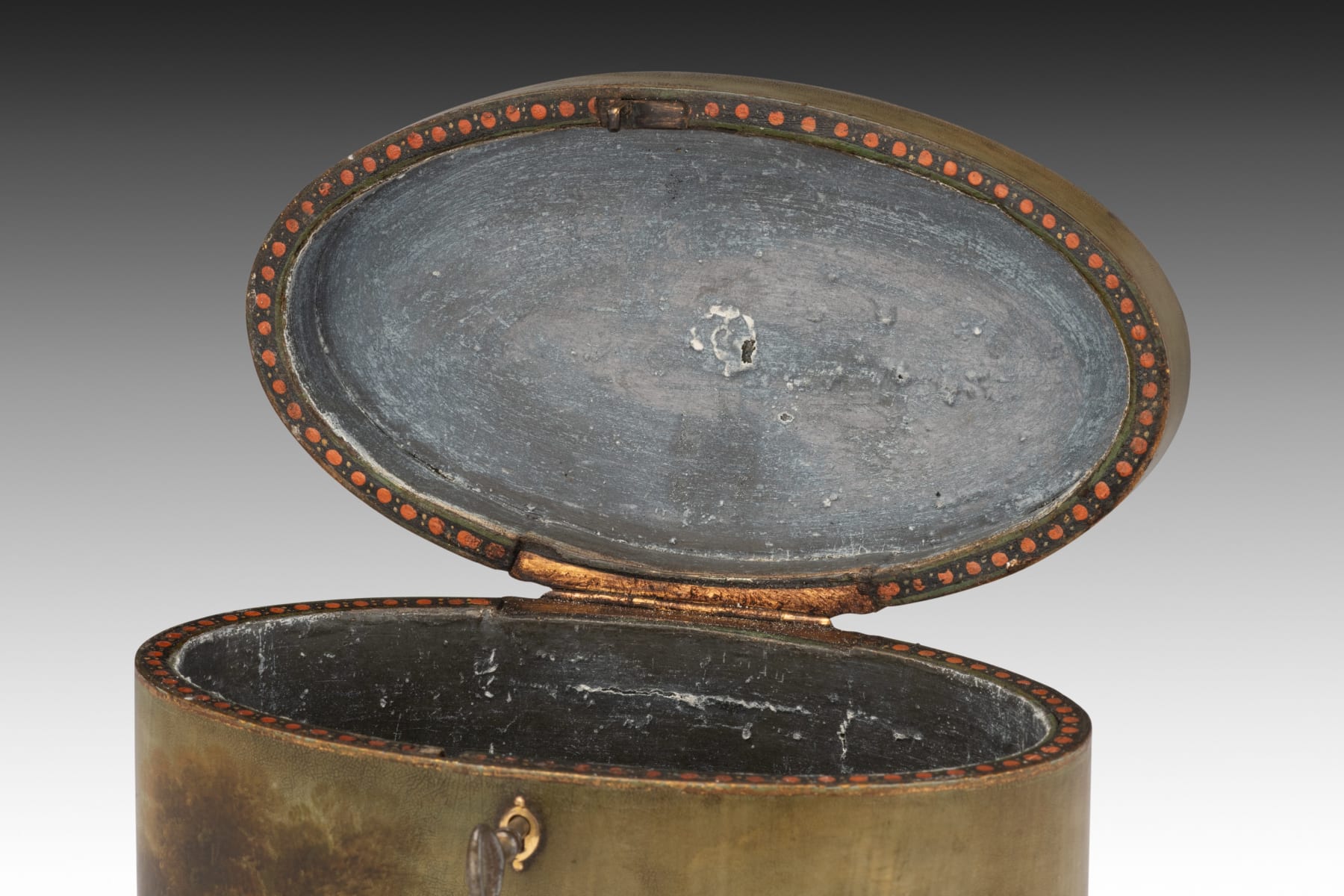 George III Painted Papier-mâché Tea Caddy attributed to Henry Clay (c.1740 – 1812)