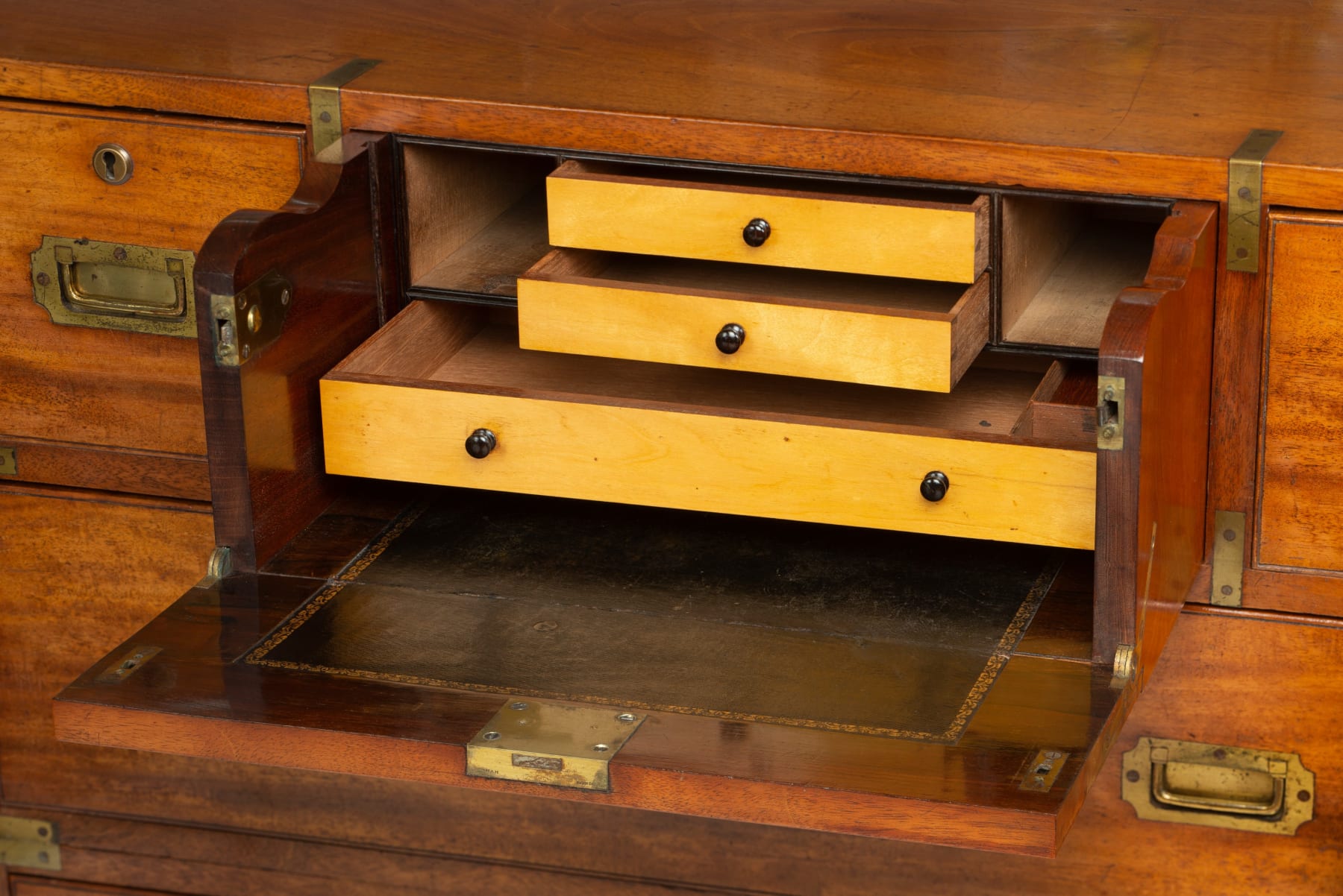 Coulborn antiques 19th Century Secretaire Campaign Chest