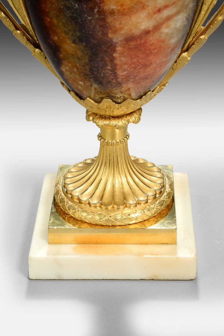 Blue John and Ormolu Wing-figured Candle Vase