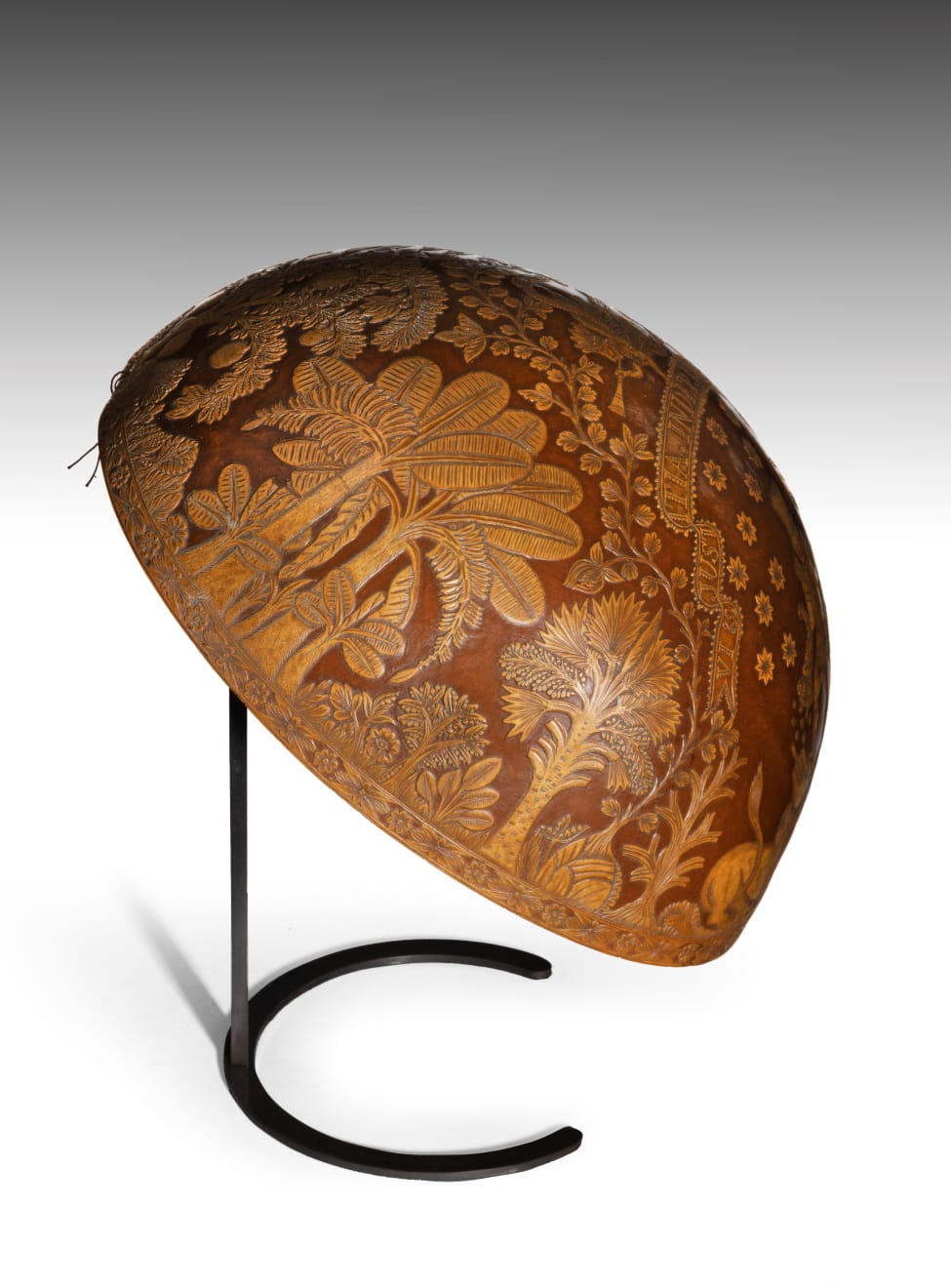 SOLD TO THE METROPOLITAN MUSEUM OF ART: Relief Carved Gourd celebrating the Liberation of New Spain (Mexico) in 1821