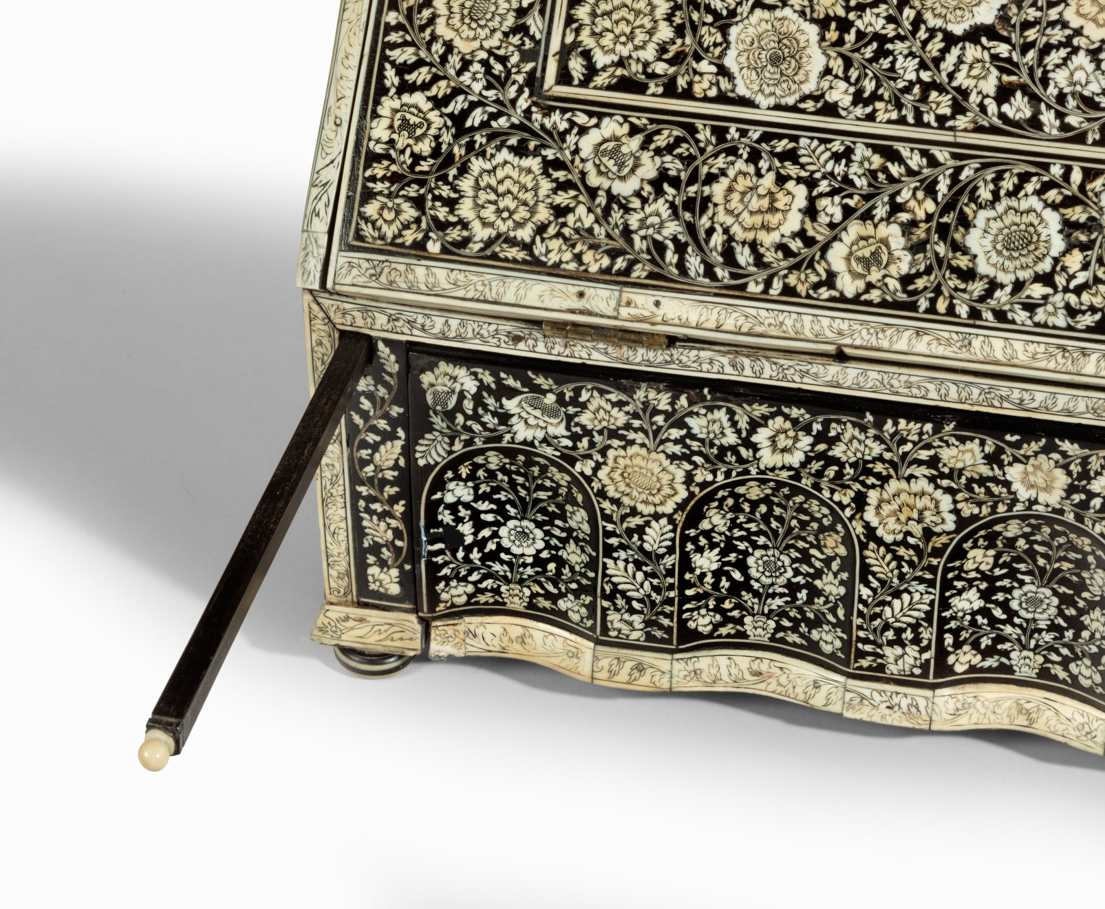 antique Coulborn Anglo Indian Bureau with ivory inlay, Vizagapatam