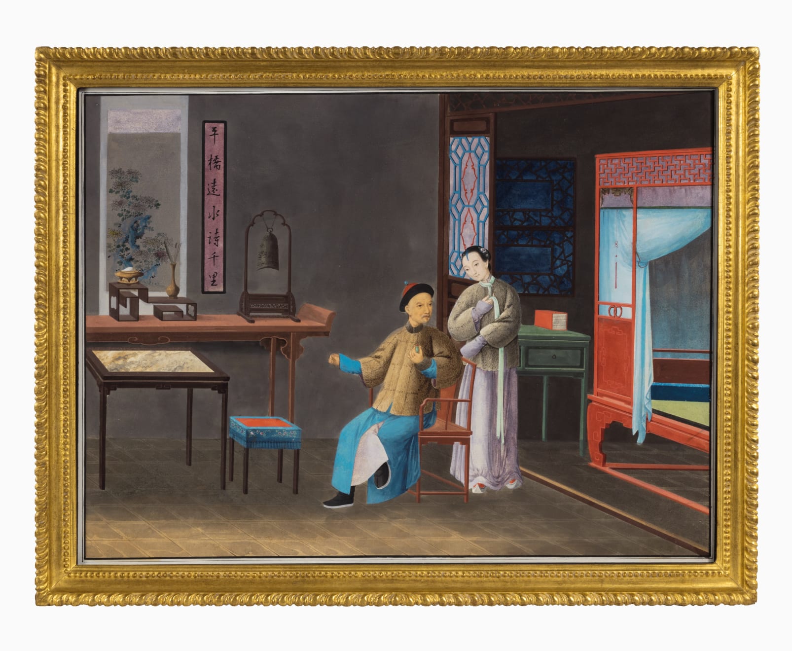 Chinese Export Oil Painting of 'View Of Victoria Chinese Export Oil Painting of 'View Of Victoria
