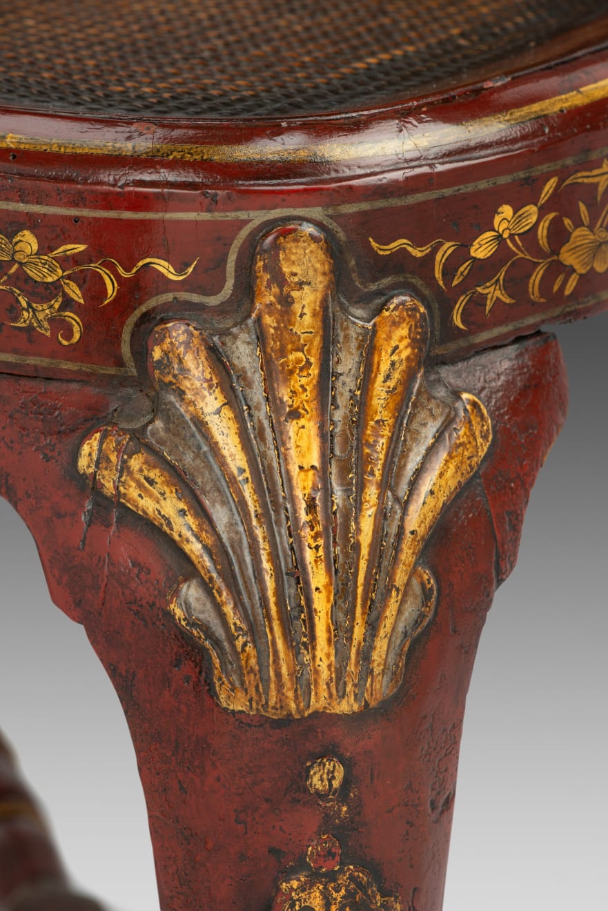 Chinese Export Red Lacquer Armchair