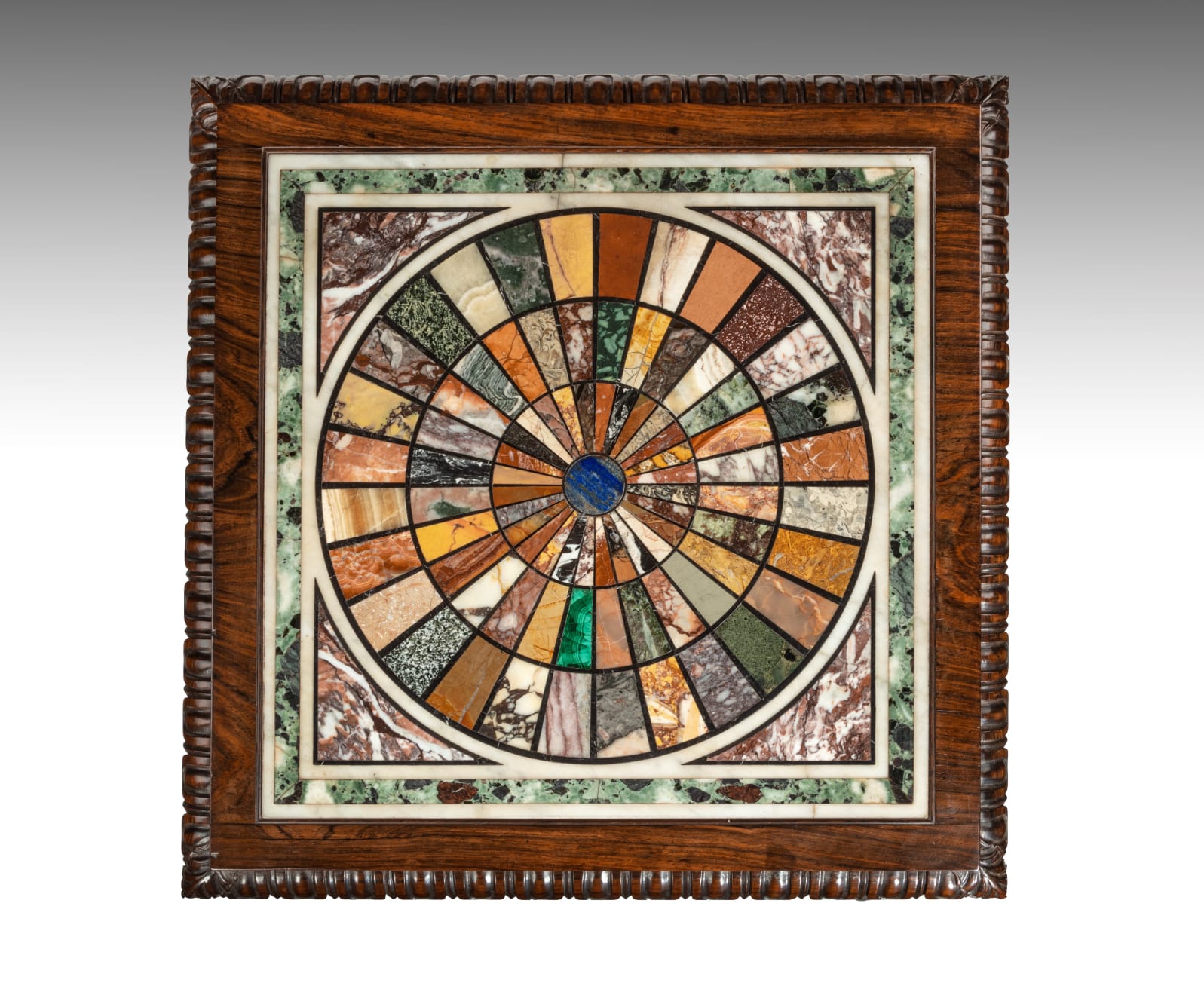 George IV Rosewood Table with Italian Specimen Marble Top