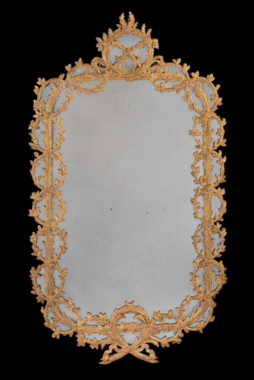 Coulborn George III Carved Giltwood Mirror designed by Robert Adam