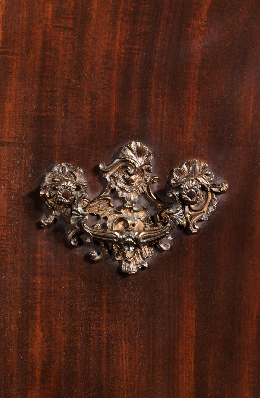 George II Pietra Dura and Mahogany Cabinet-on-Stand