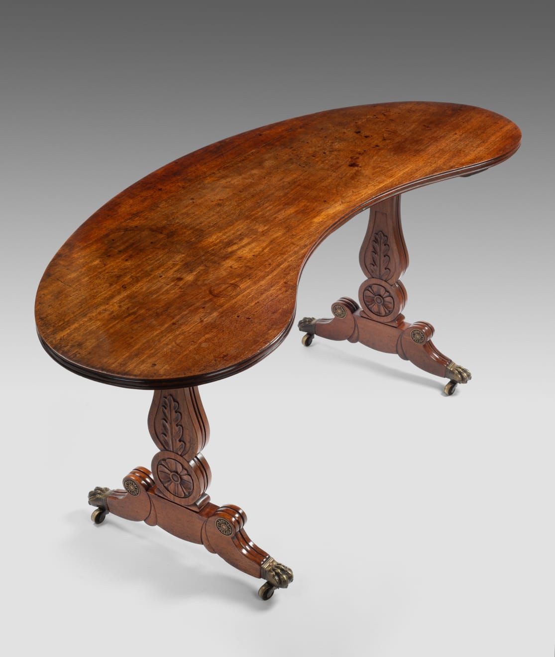 Regency Kidney-shaped Mahogany Writing Table