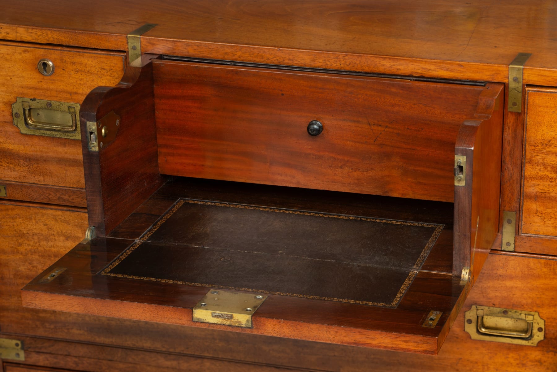 Coulborn antiques 19th Century Secretaire Campaign Chest