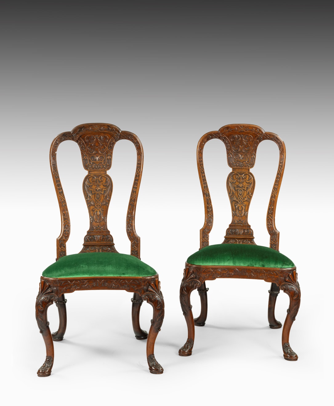Coulborn antique 18th century Pair of Chinese Export Chairs