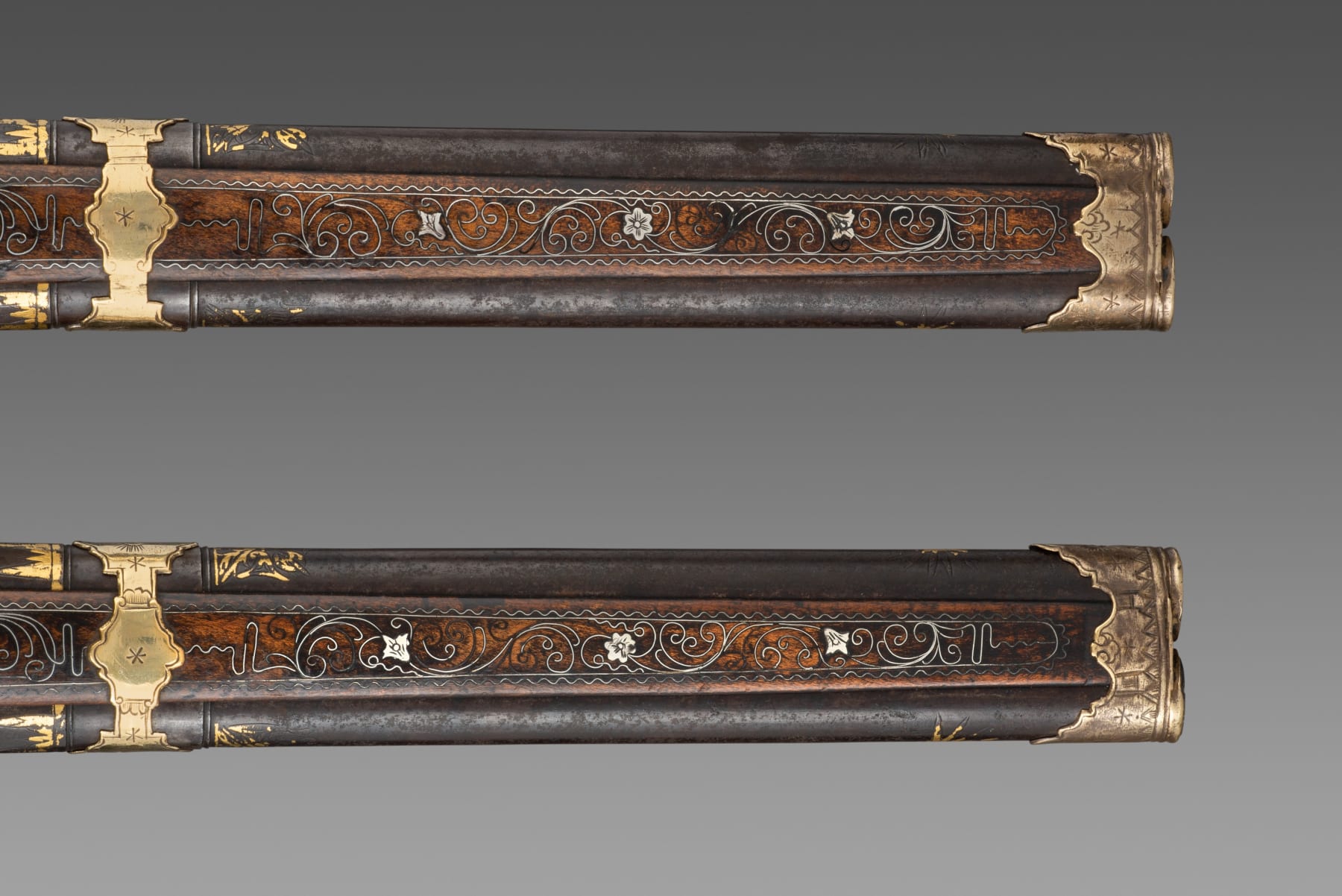 Pair of Ottoman Double-barrelled Flintlock Muskets