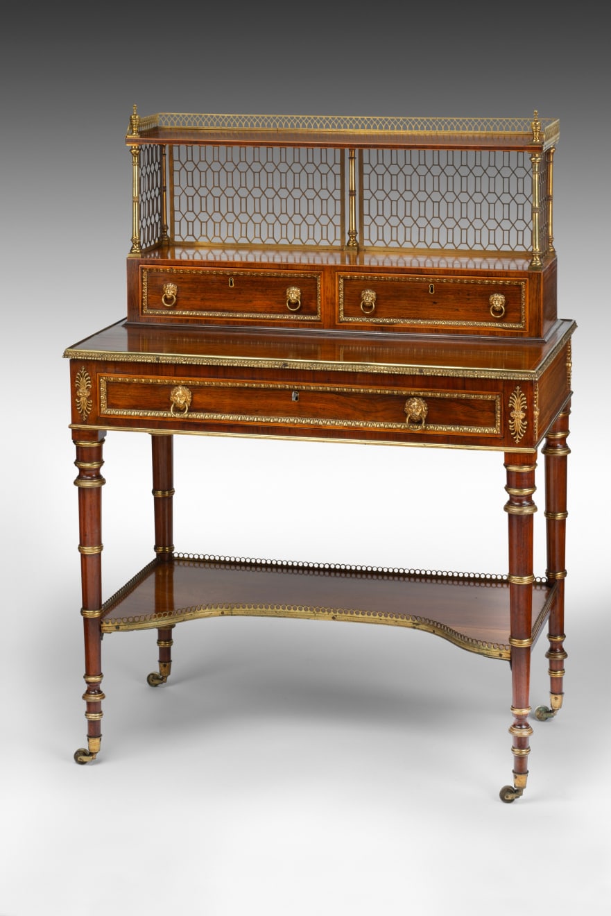 Coulborn Antique Regency Rosewood Bonheur du Jour attributed to John McLean
