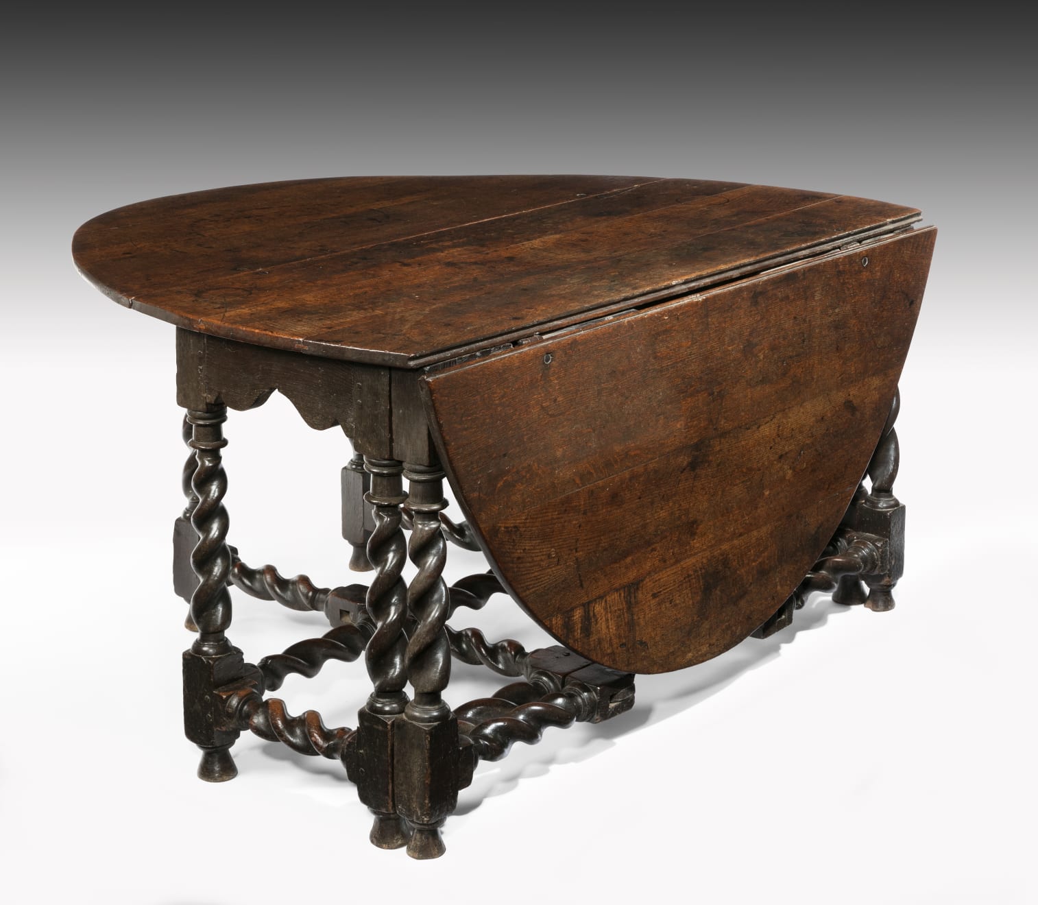 Coulborn antique 17th century Charles II Oak Double Gateleg Table