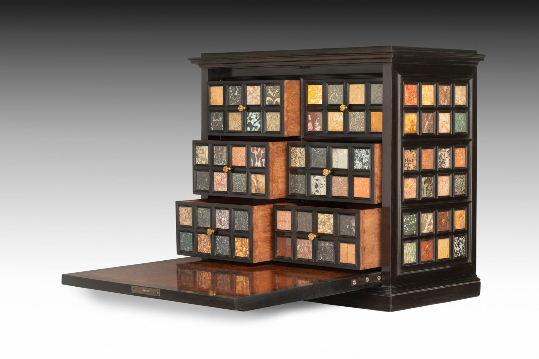 Coulborn antiques 19th century Italian Specimen Marbles Cabinet