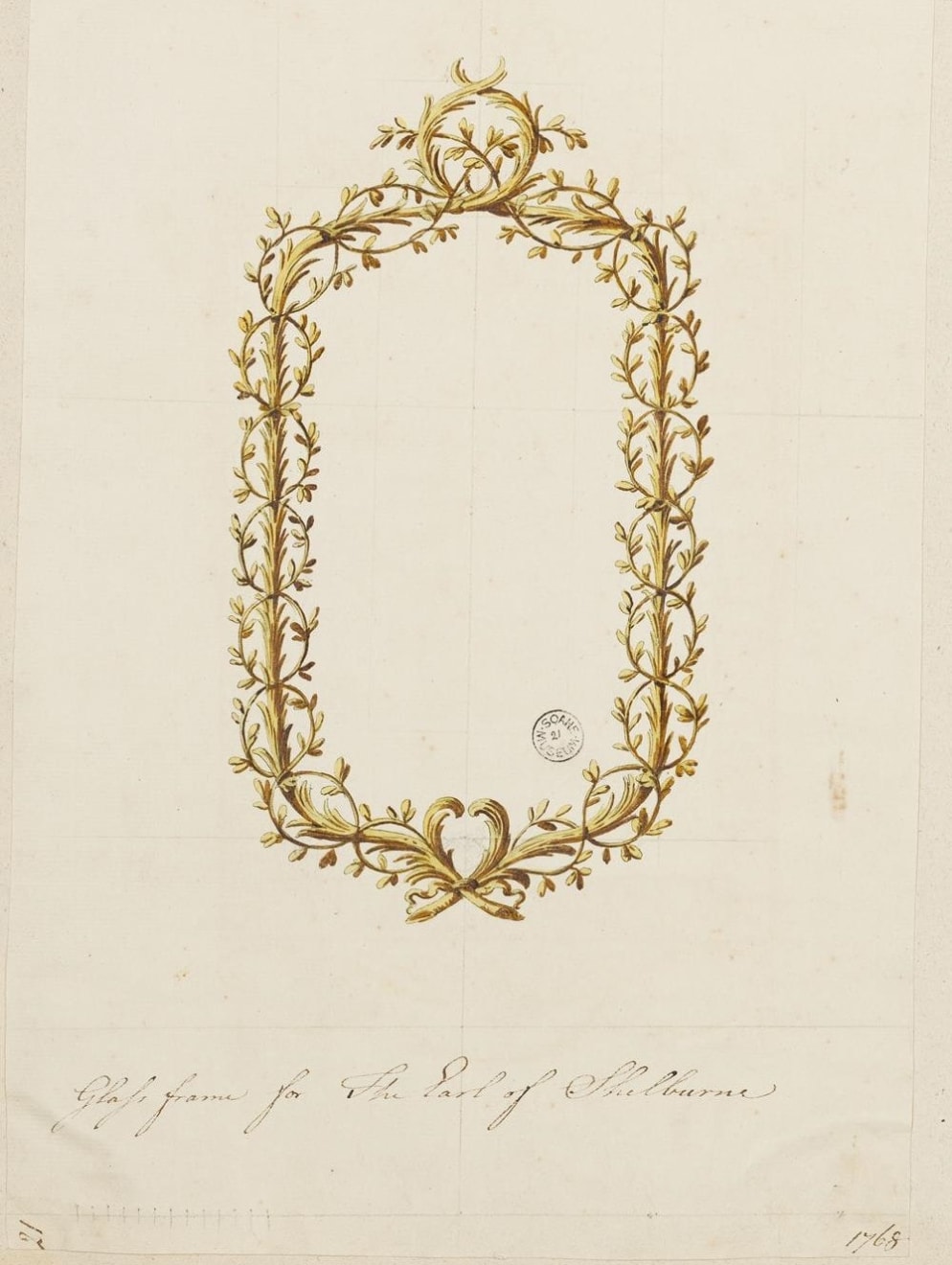 George III Carved Giltwood Mirror designed by Robert Adam (1728-92)