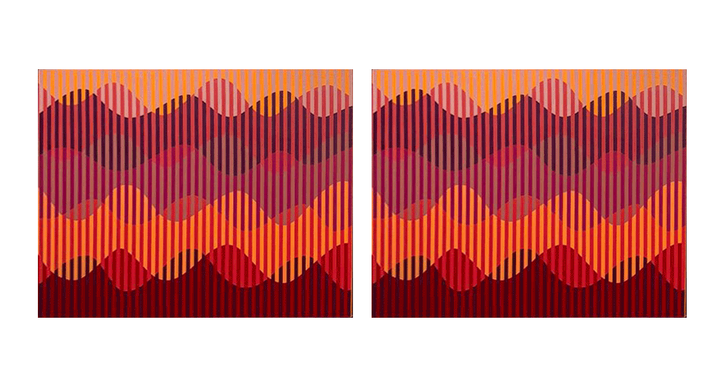 David Jose, Orange Waves Diptych (Ondas)