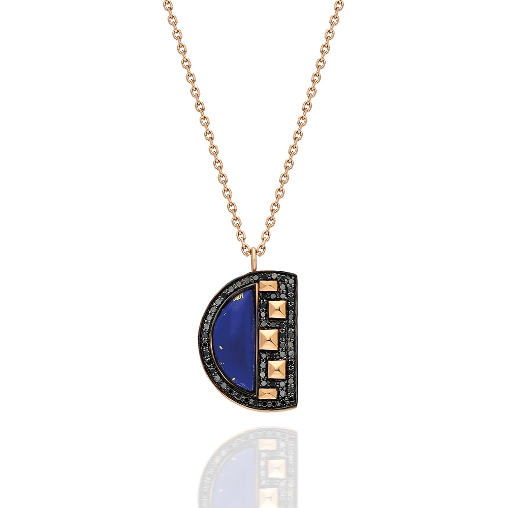 Terzihan, Neutra: Black Cairo Pendant w/ Lapis Lazuli