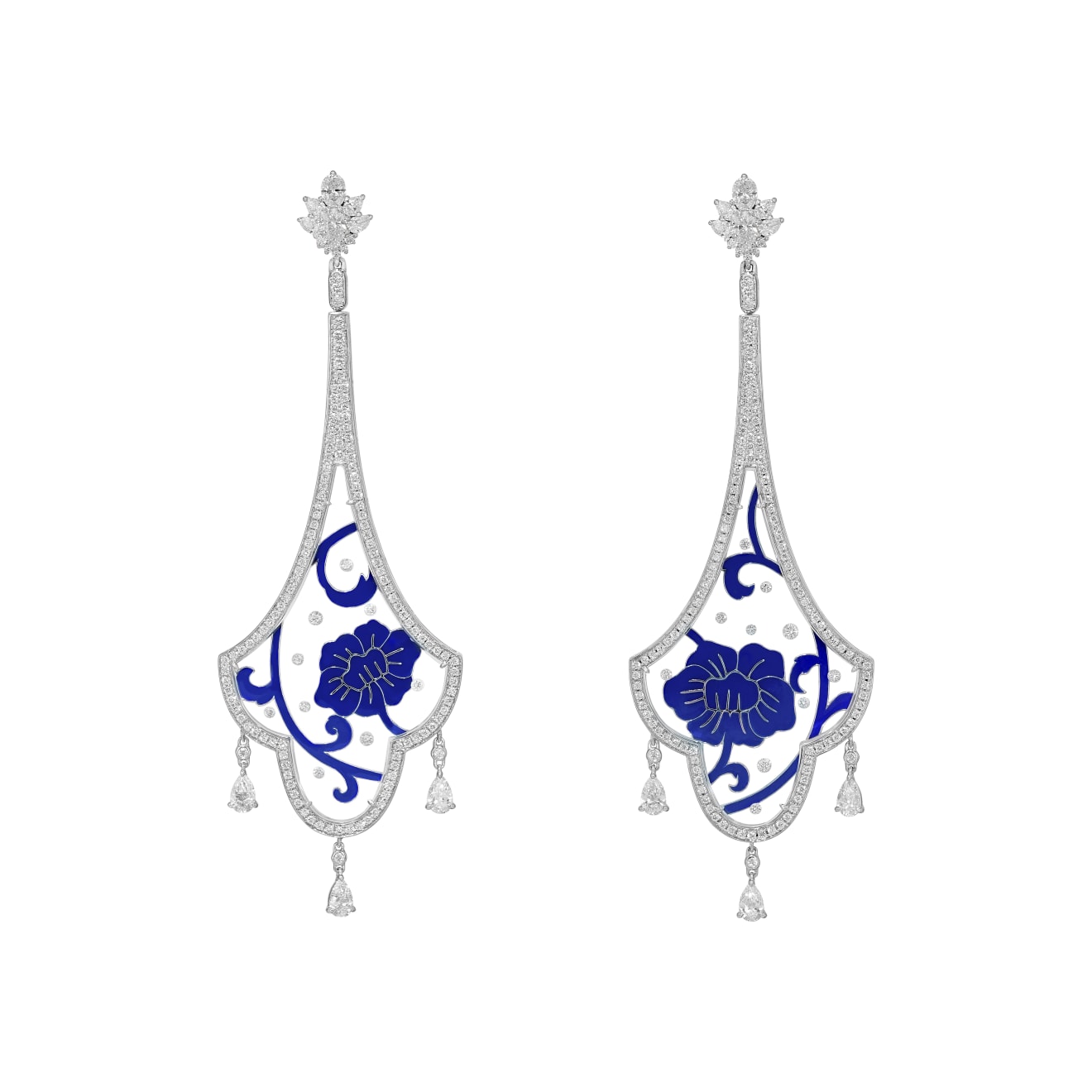 Aisha Baker, Frozen in Time - Peony Symphony Earrings