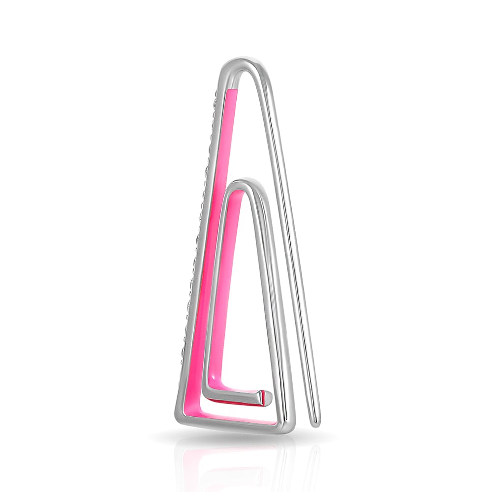 Maya, Out of Office: Paper clip with diamonds and pink enamel