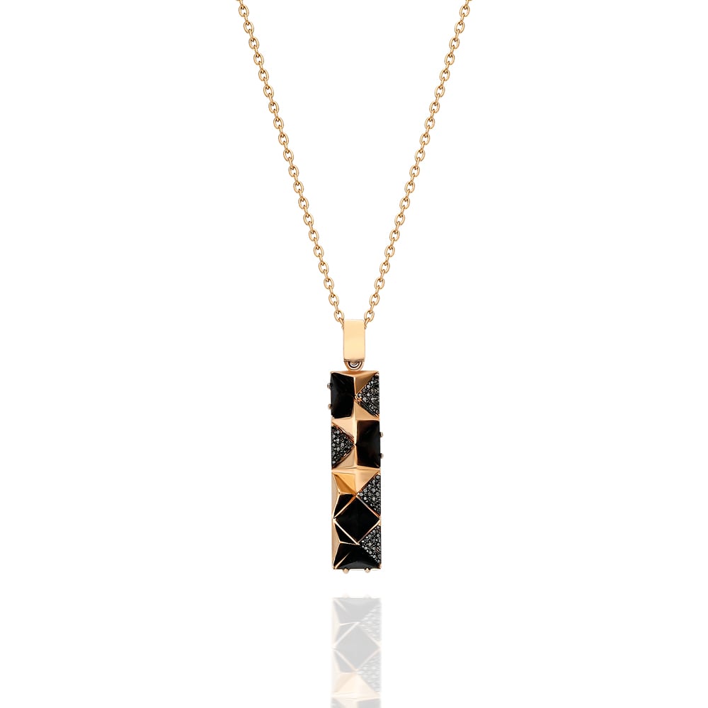 Terzihan, Neutra: Black Bar Pendant W/ Black Onyx