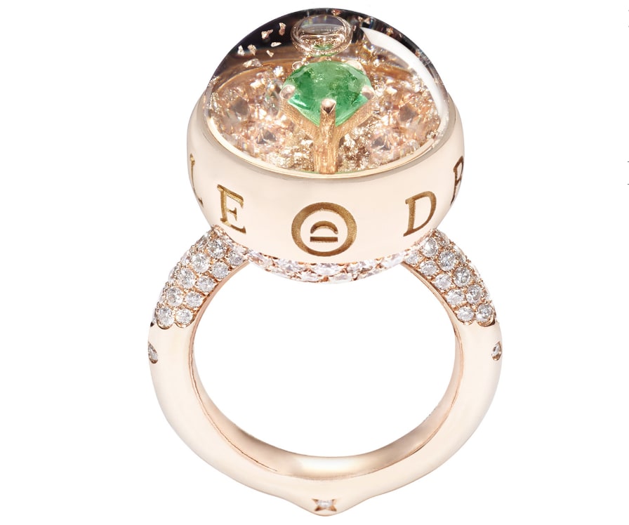 Dreamboule, SOLITAIRE, Chic & Shine collection emerald ring