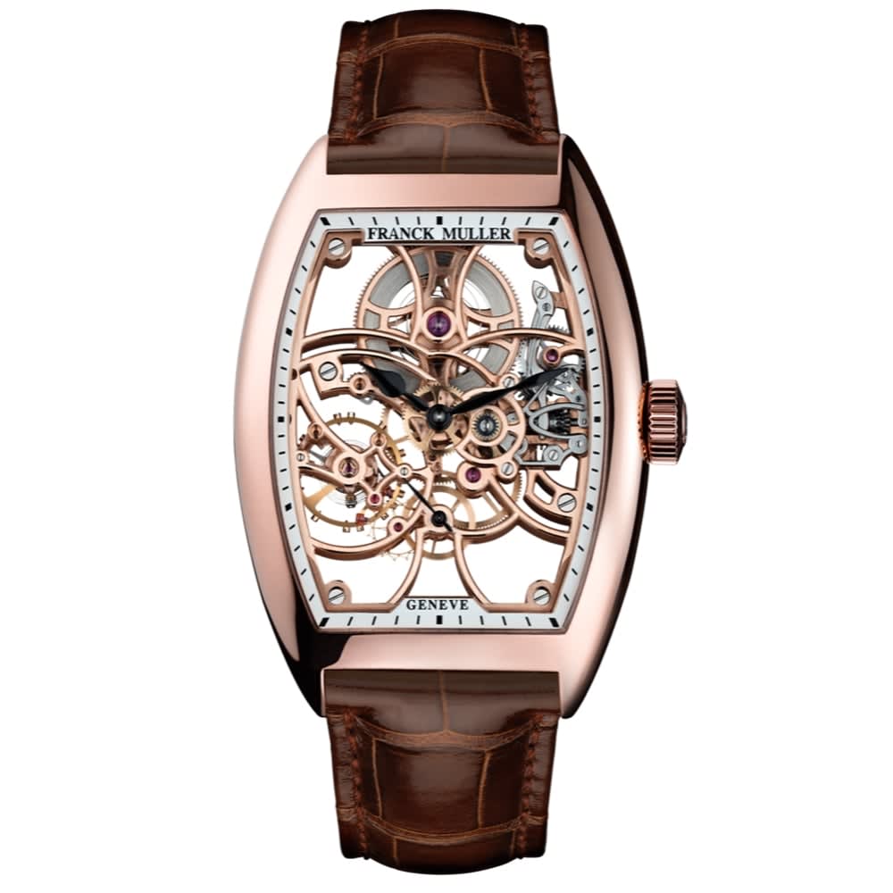 Franck Muller, CINTREE CURVEX ROSE GOLD SKELETON