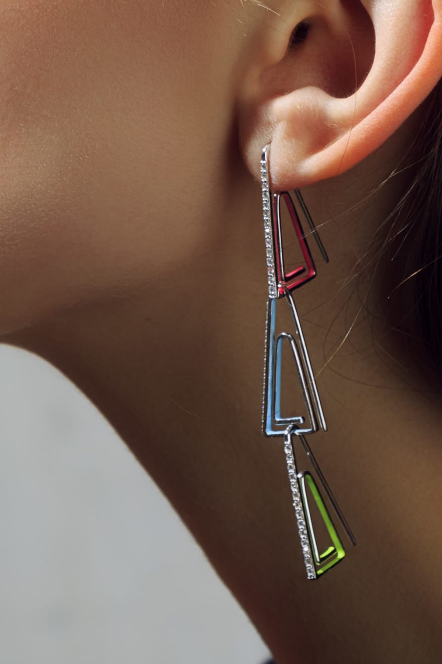 Maya, Out of Office: Paper clip with diamonds and yellow enamel