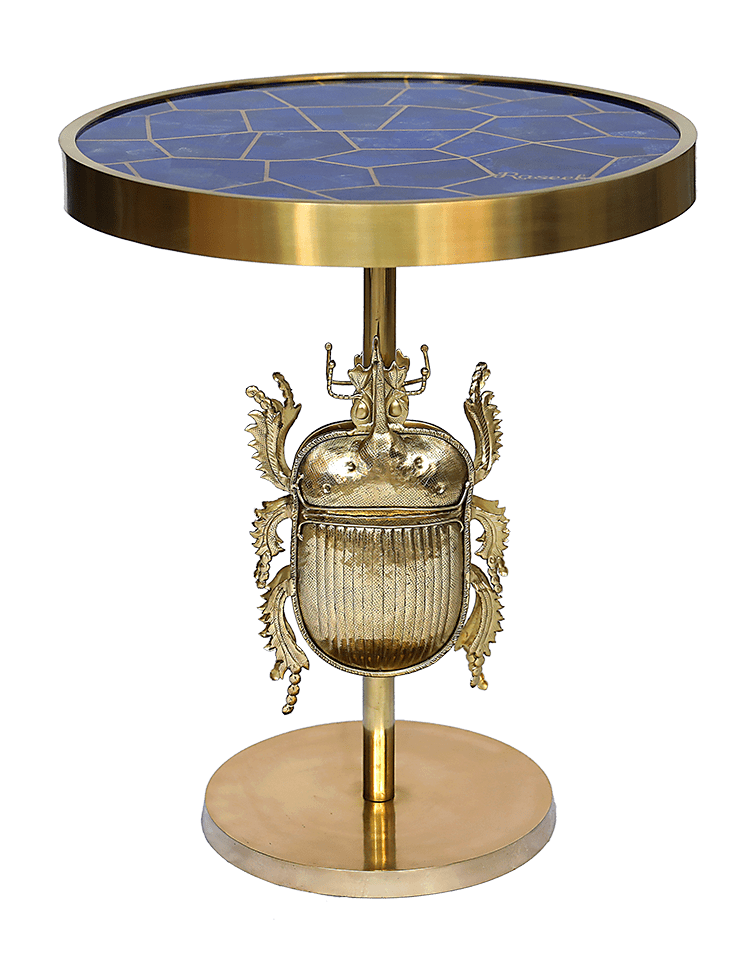 Casa Paradox, Beetle Side Table (gold & lapis)
