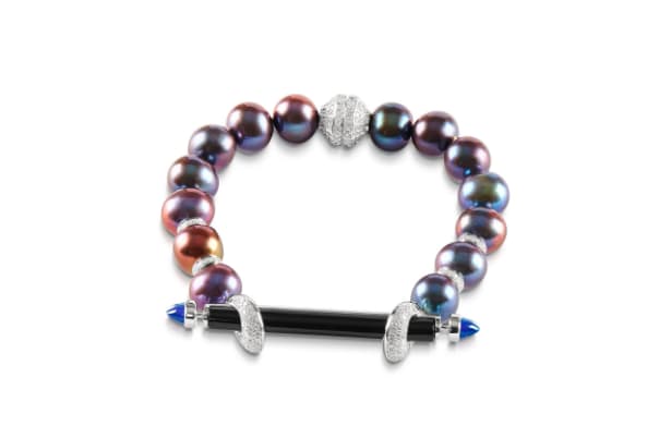 Ananya, Onyx Black Chakra Braclet, Amethyst