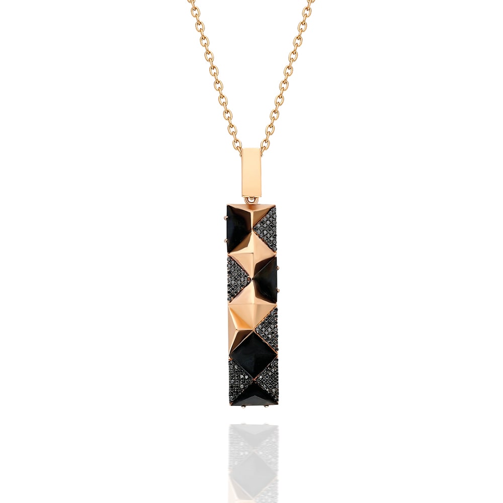 Terzihan, Neutra: Black Maxi Bar Pendant w/ Black Onyx