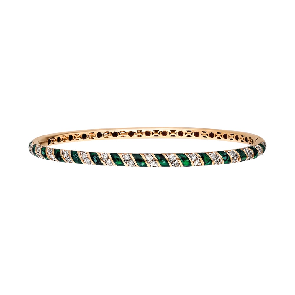 Terzihan, Fizzy: Tornado Bracelet w/Green MOP Enamel