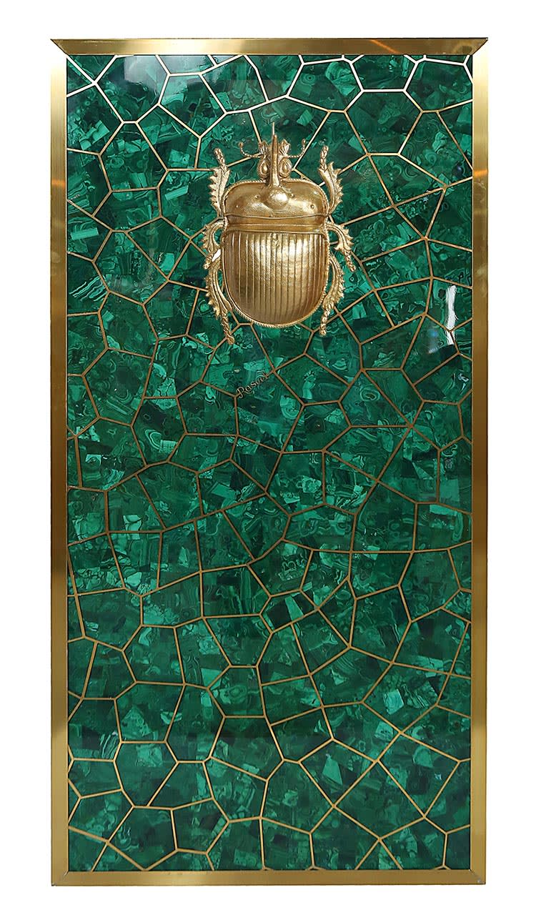 Casa Paradox, Beetle Wall Panel (gold & malachite)