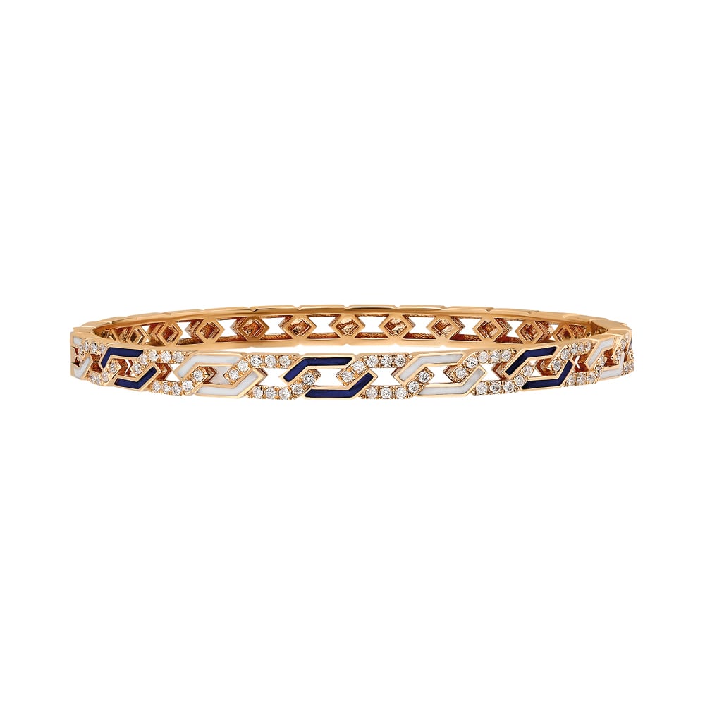 Terzihan, Fizzy: Rebel Bracelet W/diamonds - Blue&White