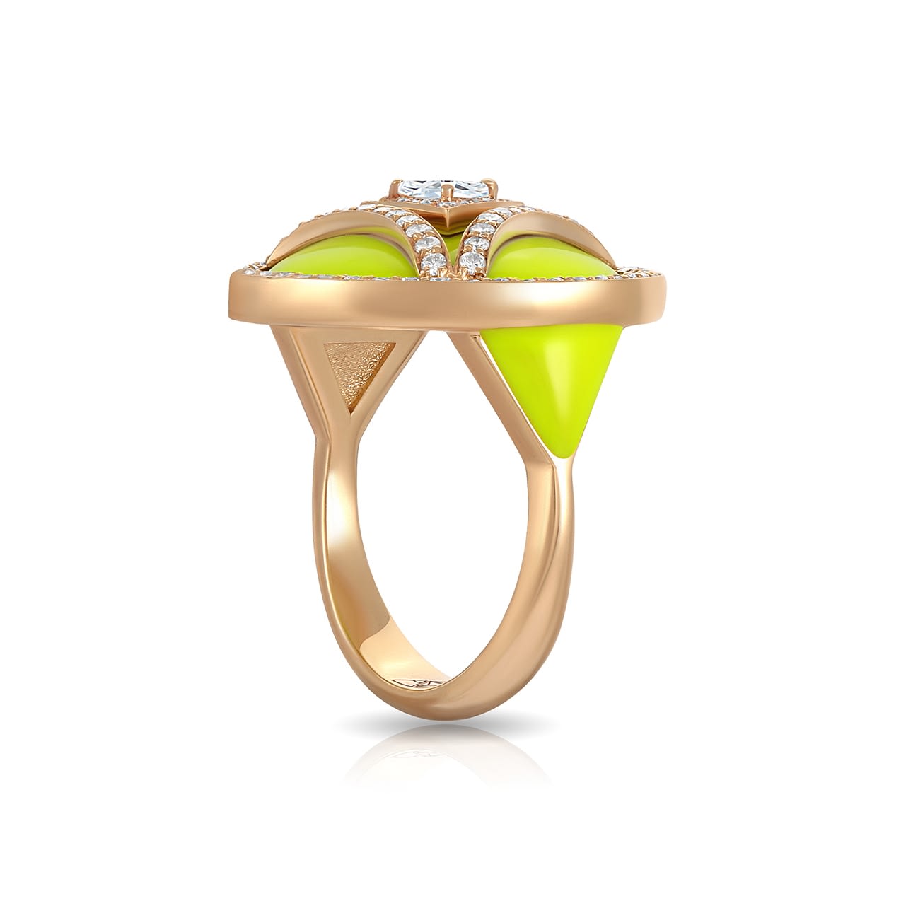 Maya, Sonya: ring with yellow enamel