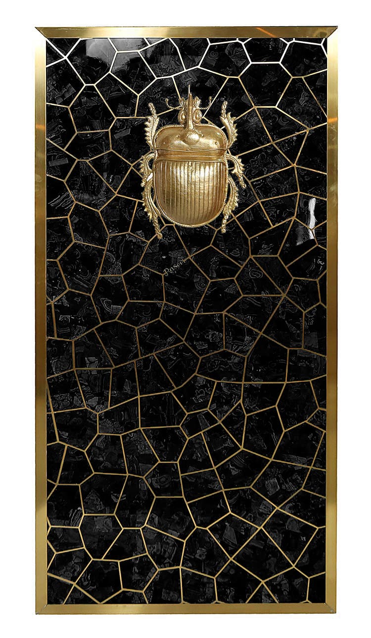 Casa Paradox, Beetle Wall Panel (gold & onyx)