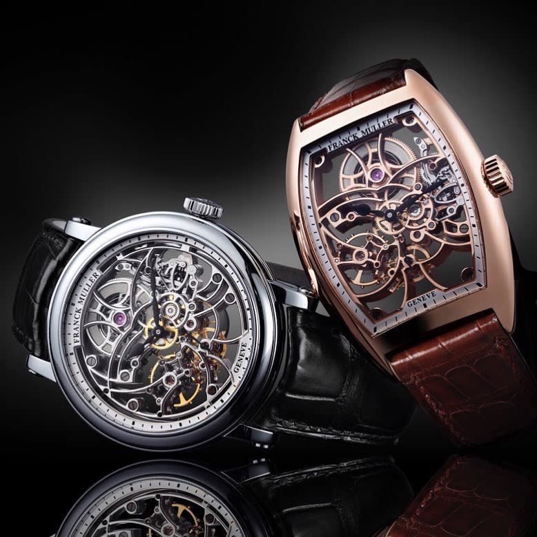 Franck Muller, CINTREE CURVEX ROSE GOLD SKELETON