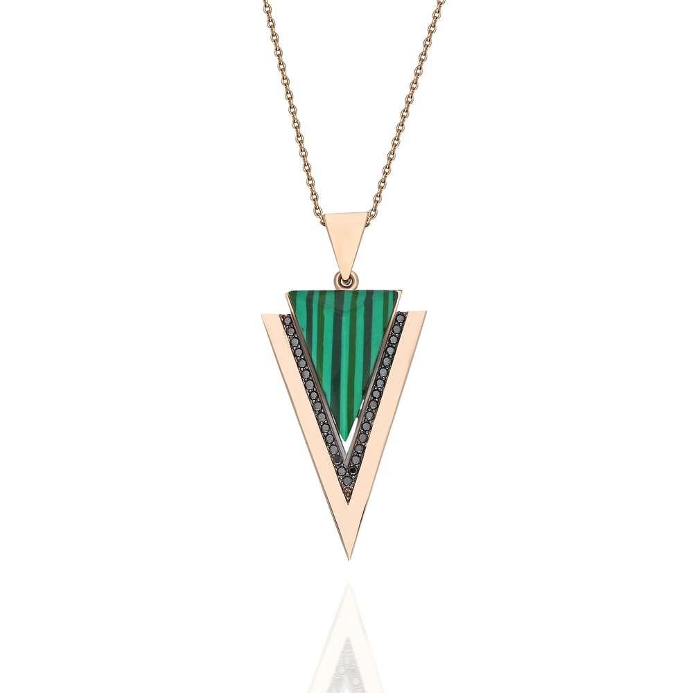 Terzihan, Neutra: Black Pendant w/ Malachite