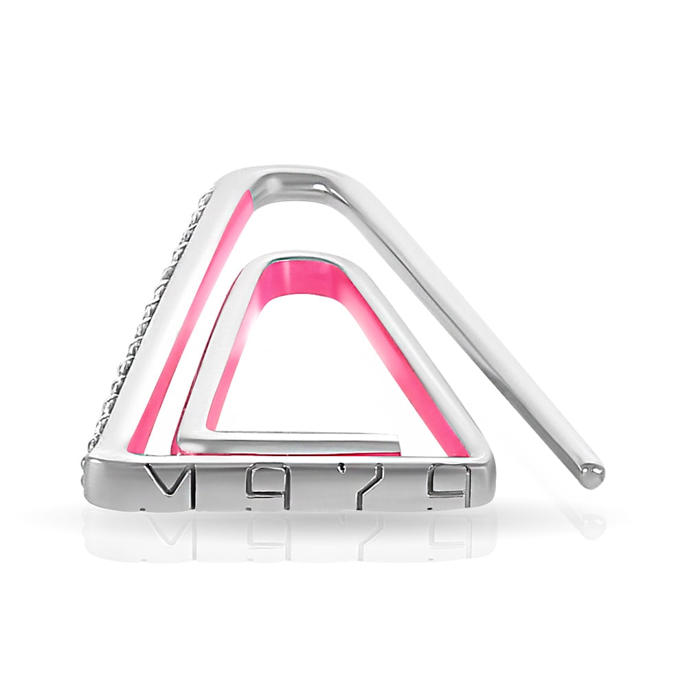 Maya, Out of Office: Paper clip with diamonds and pink enamel