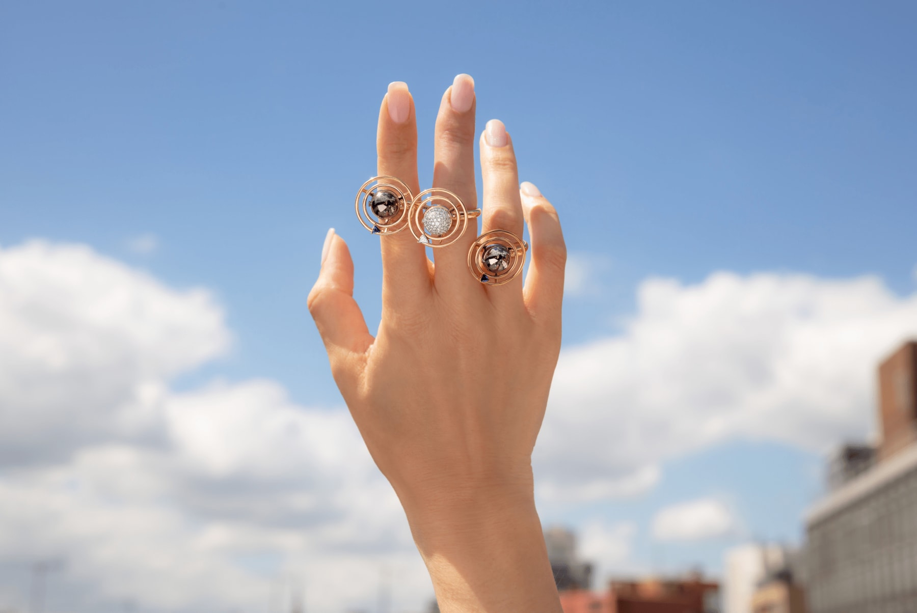 Maya, Cosmic: Saturn ring with sapphire