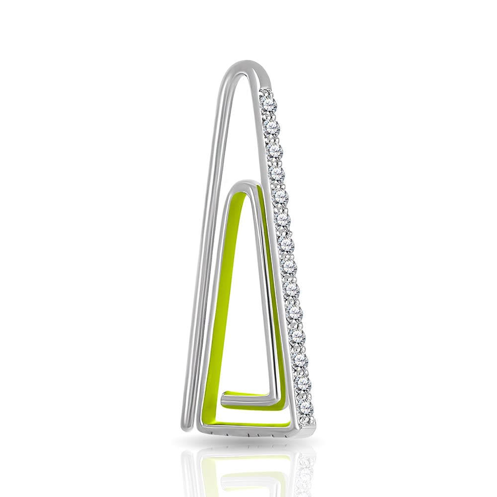 Maya, Out of Office: Paper clip with diamonds and yellow enamel