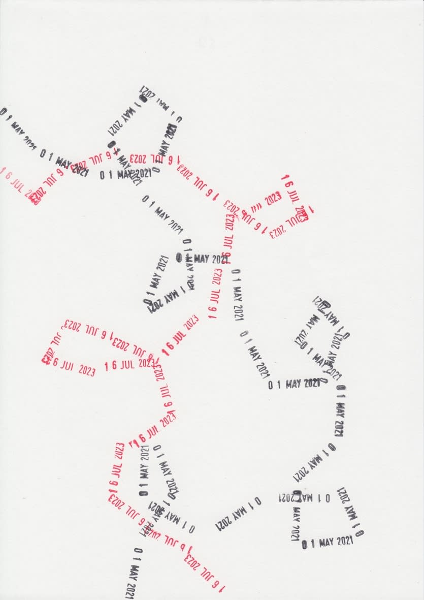 Amalia Pica, Joy in Paperwork #260, 261, 262, 2017