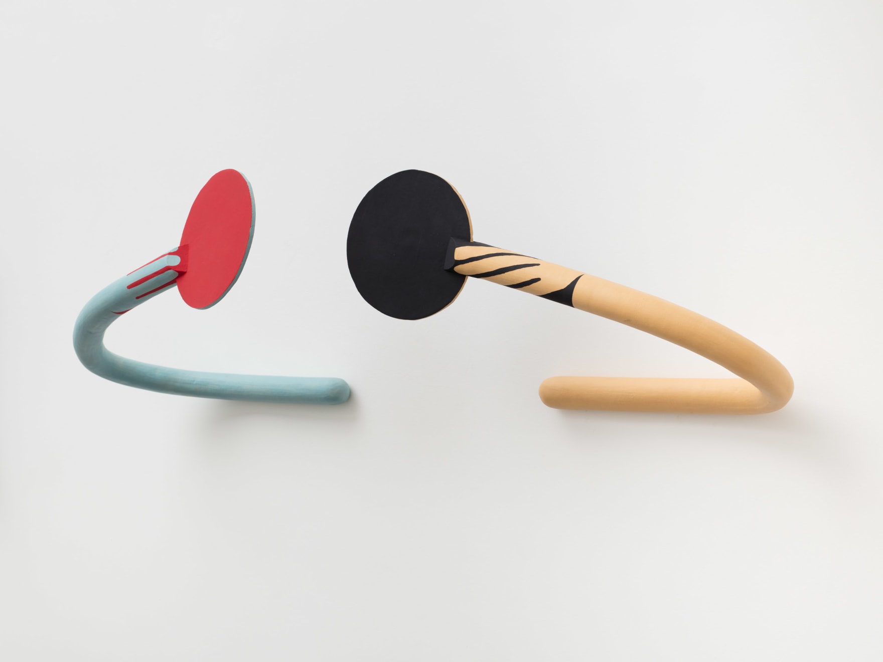 Emma Hart, Bats (turquoise/red - ochre/black), 2020