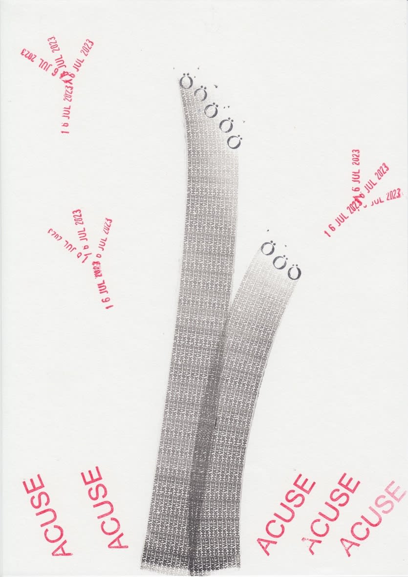 Amalia Pica, Joy in Paperwork #260, 261, 262, 2017