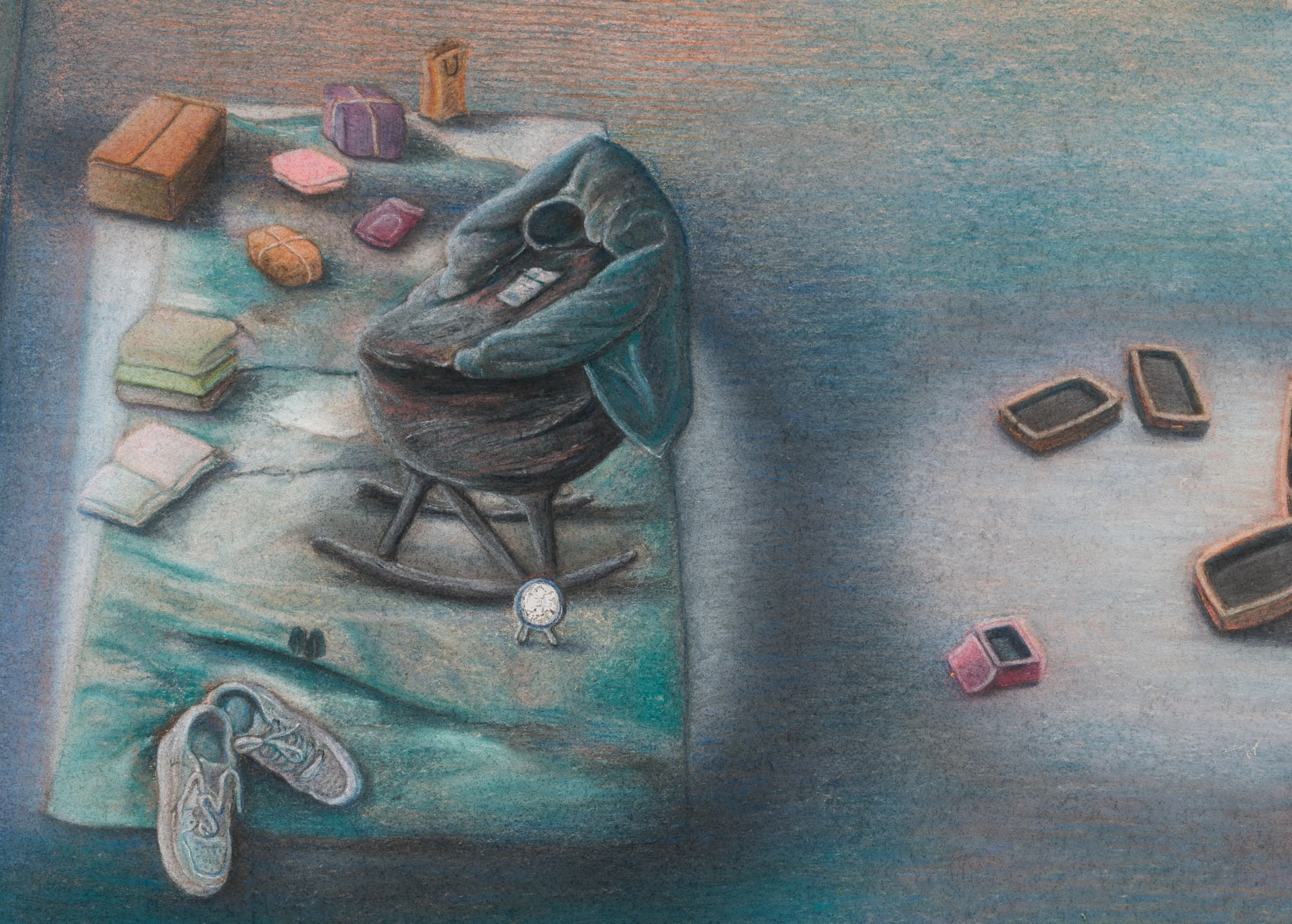 Zearo, Two Trees from Blue to Yellow, 2023