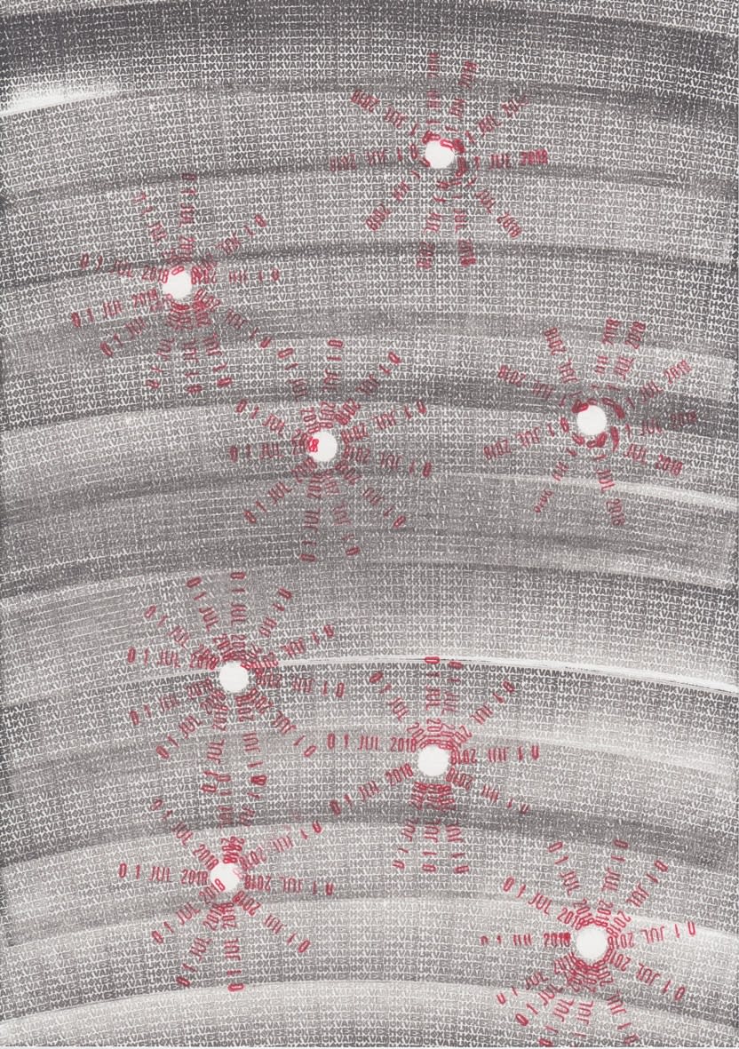 Amalia Pica, Joy in Paperwork #260, 261, 262, 2017