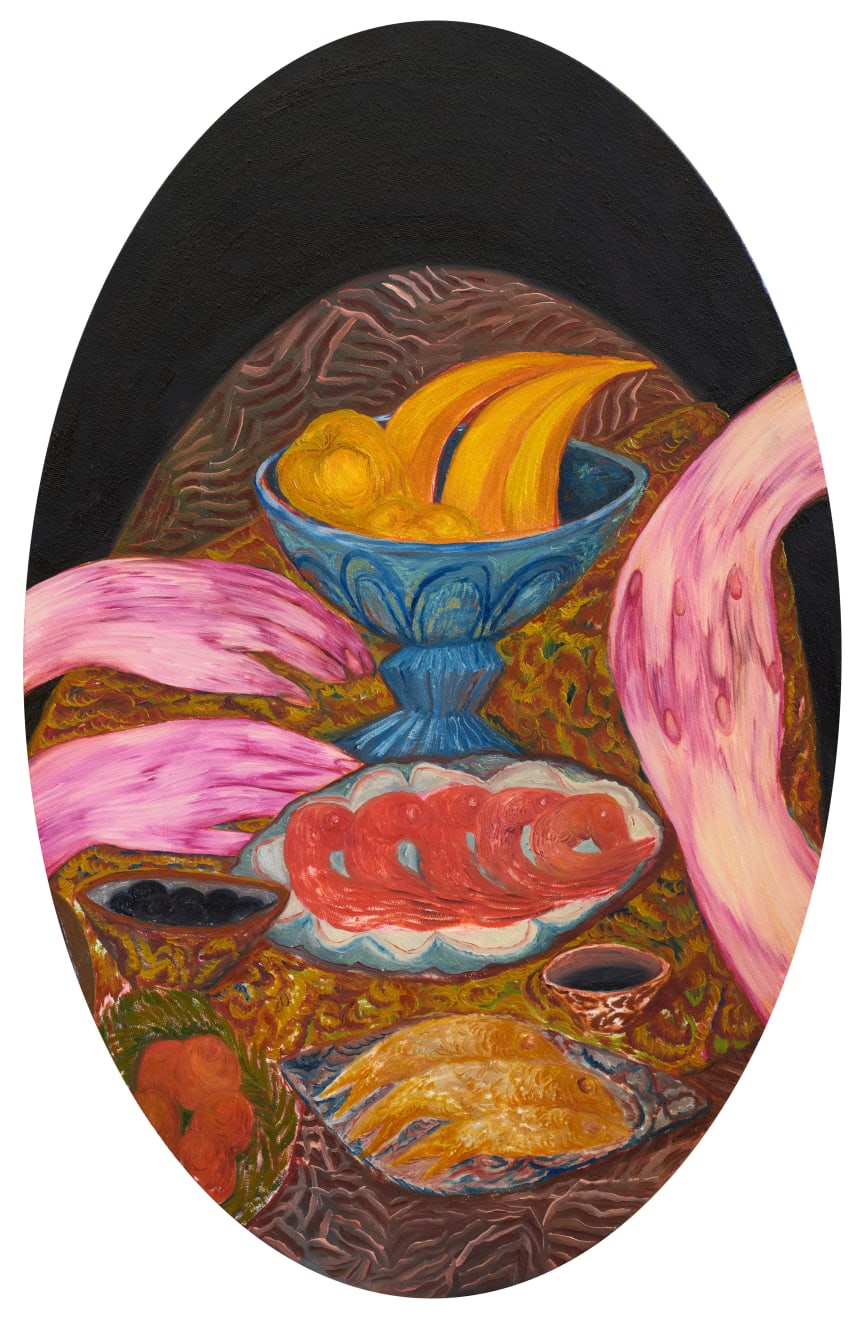 Rusudan Khizanishvili, Gold Fish and Fruits, 2024