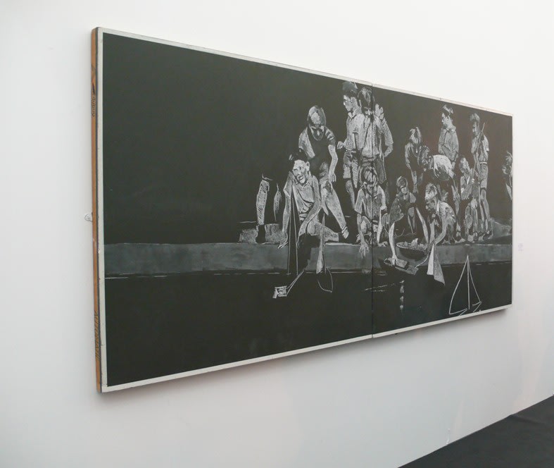 Tim Braden, sailing boats (Large chalk), 2008