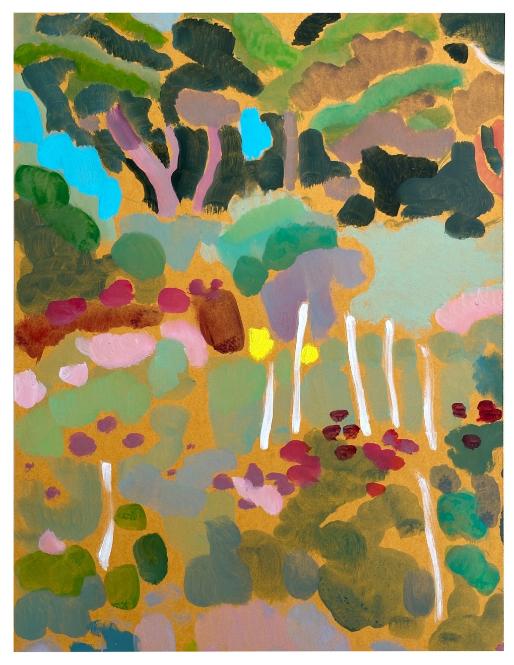 Tim Braden, Colouring with Plants (madder red and violets), 2023